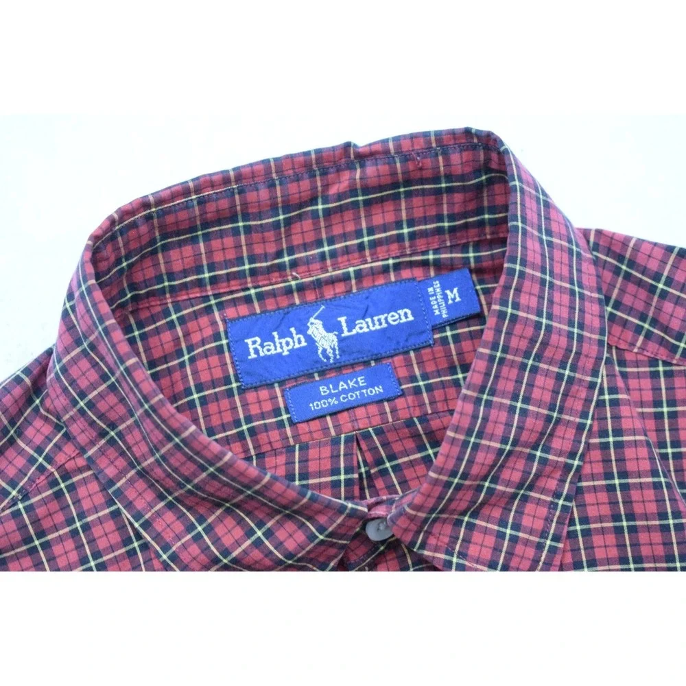 Polo Ralph Lauren Blake Dress Shirt Plaid Long Sleeve Button Up Mens Size Medium
